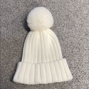 White Pom Pom Hat